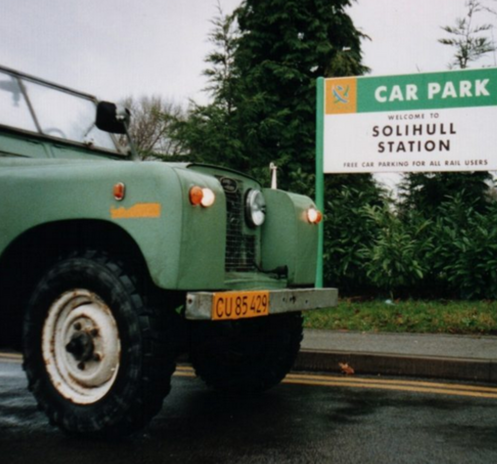 Laura parked at Solihull railroad station - 1993